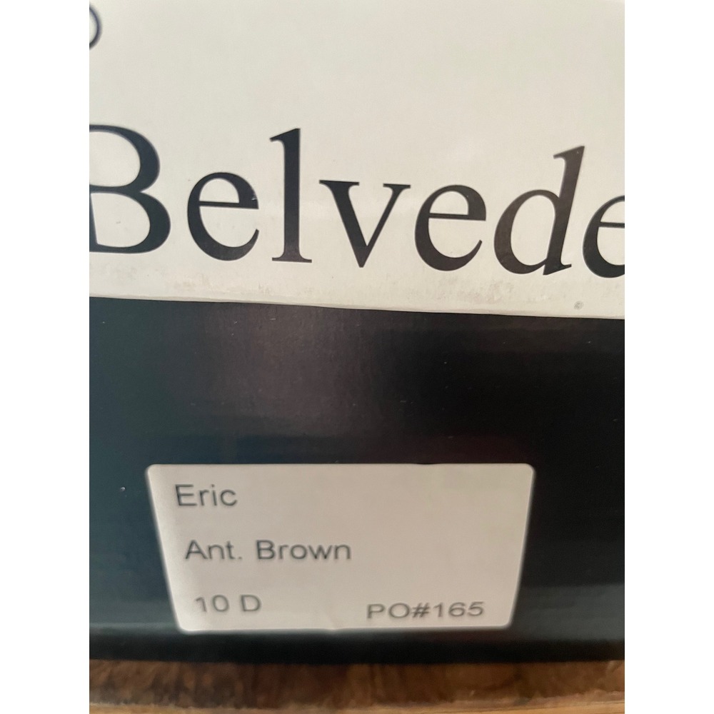 Belvedere Eric Antique Brown Leather Wingtip Oxford Hybrid Dress Sneaker Men 10D - Picture 8 of 8